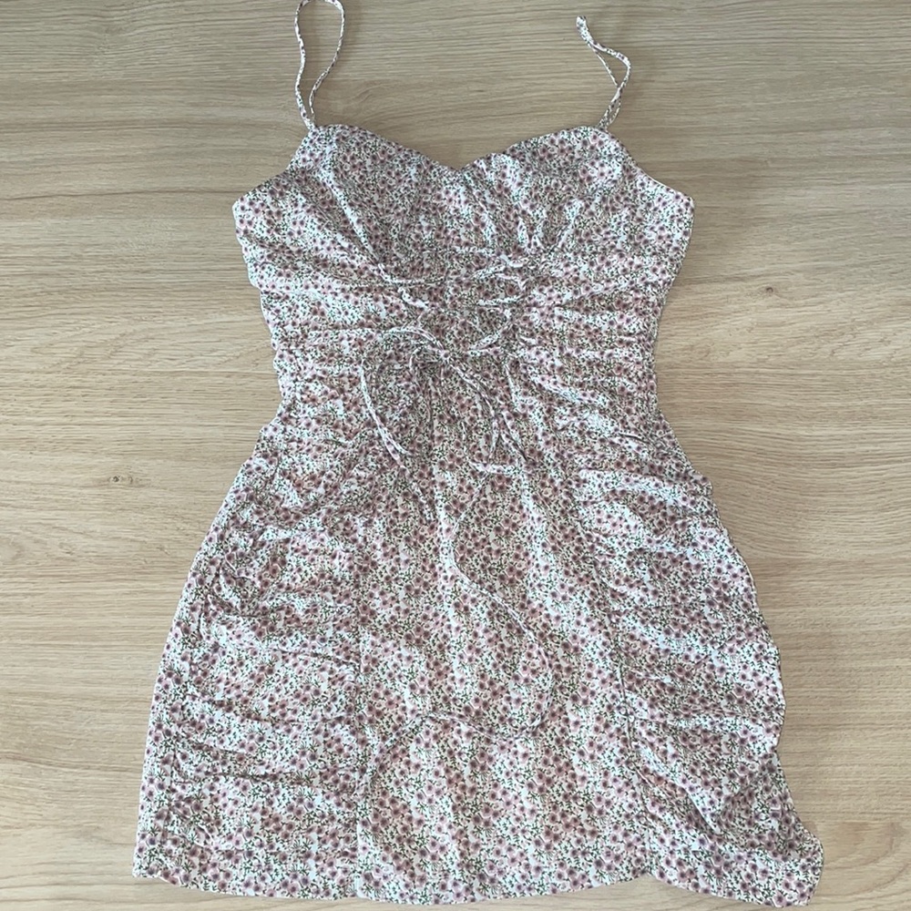 Pink Floral Mini Dress